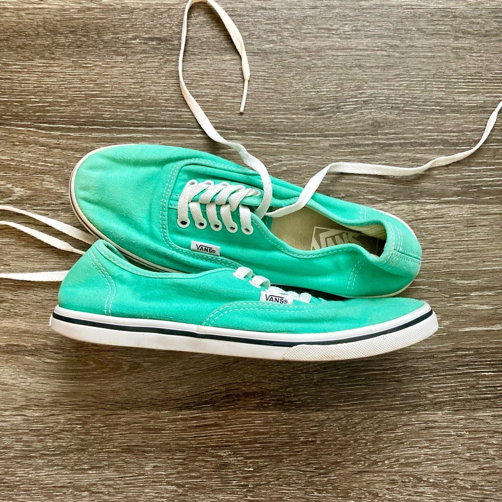 Vans teal canvas sneakers in size 7 - Picture 4 of 7